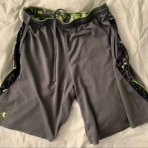 Gray / Green Under Armour Shorts